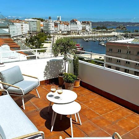 Atico Con Dos Terrazas E Increibles Vistas En Pleno Centro De A Coruna Exterior photo